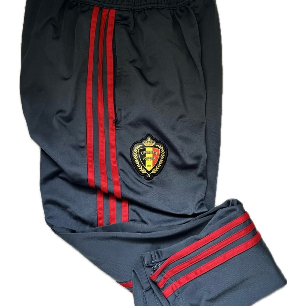 Adidas Boys Gray and Red Track Pants